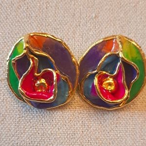 Lacombe vintage clip on earrings